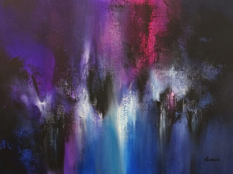 Dark Abstract Painting - Gone But Not Forgotten