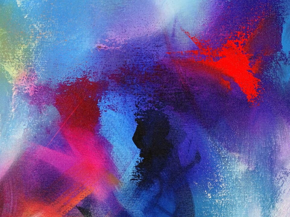 Large Abstract Painting - Face Your Fears