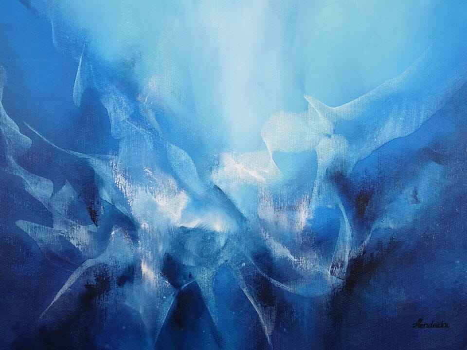Peinture sous-marine abstraite - Kaia