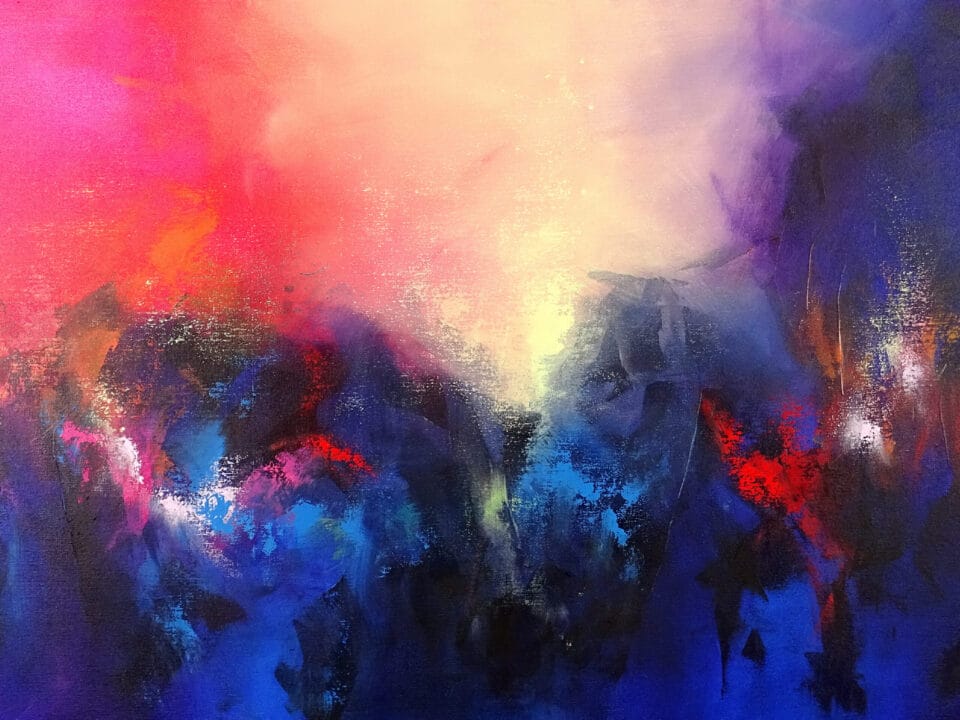 Large Abstract Painting - Welcome to the Thunderdome