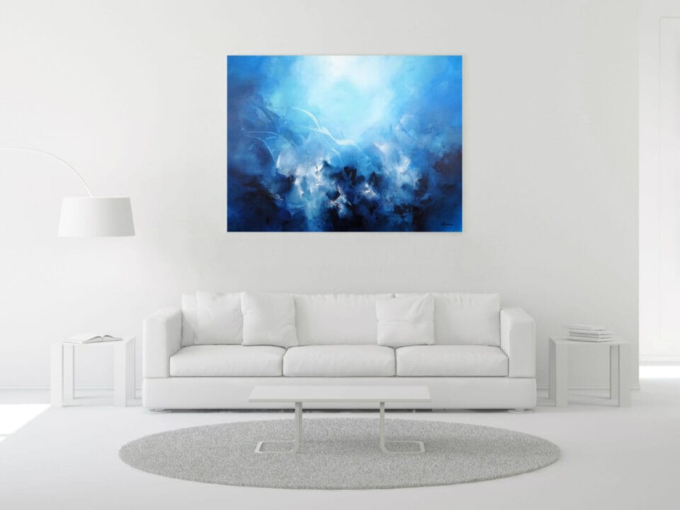 Large Soothing Abstract Painting - Find the Light