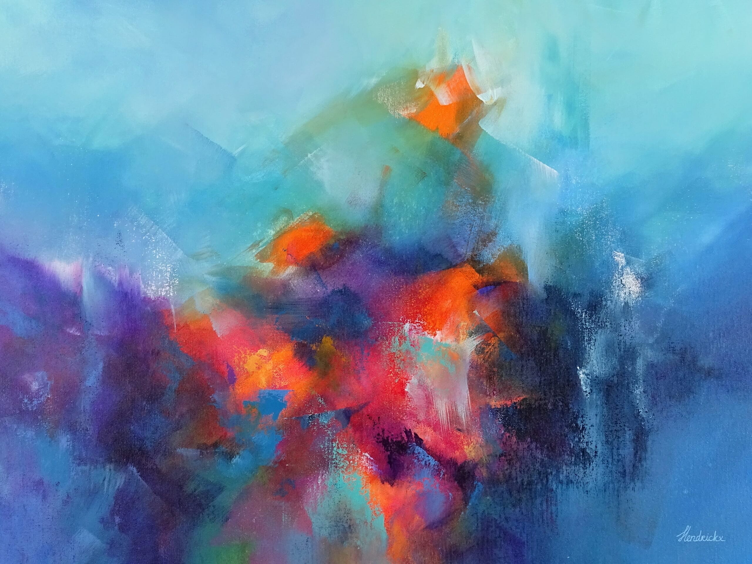 Abstrakt undervannsmaleri - Oppstandelse, image size:2560x1920