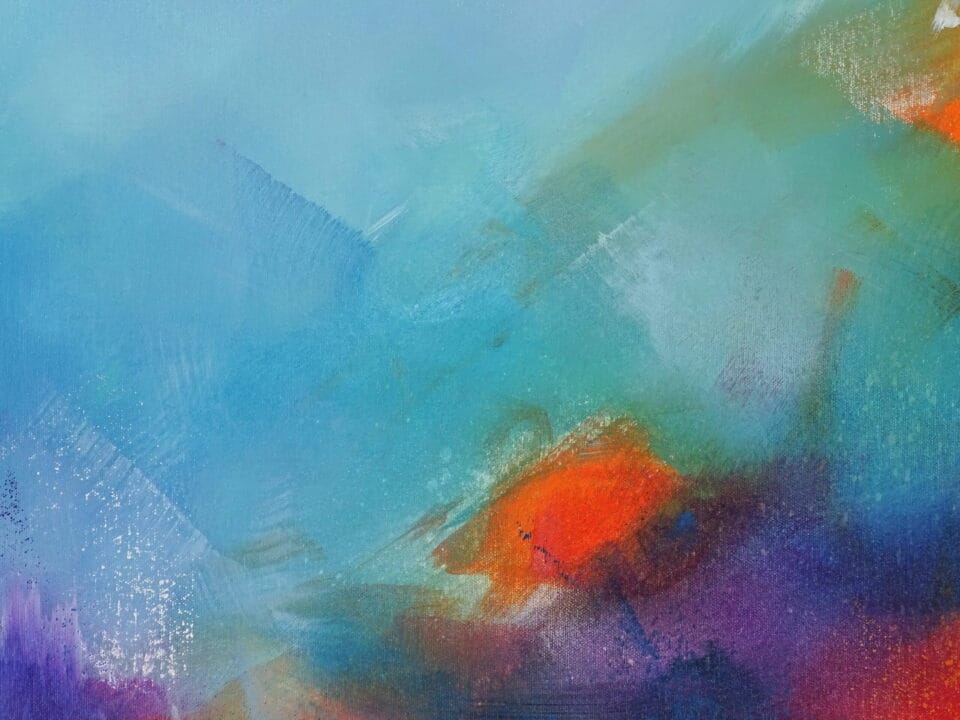 Pintura Abstracta Azul- Resurrección