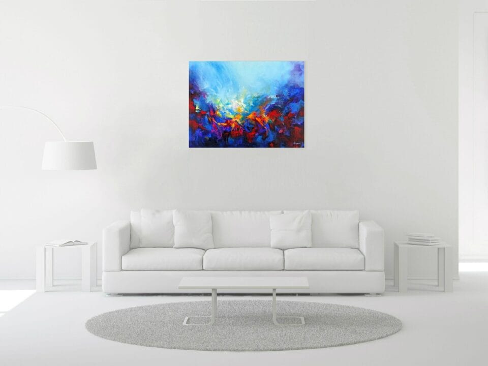 Blaue abstrakte Malerei - Träumerei 8