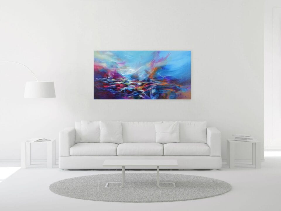 Large Panorama Abstract Painting - Soul Searching
